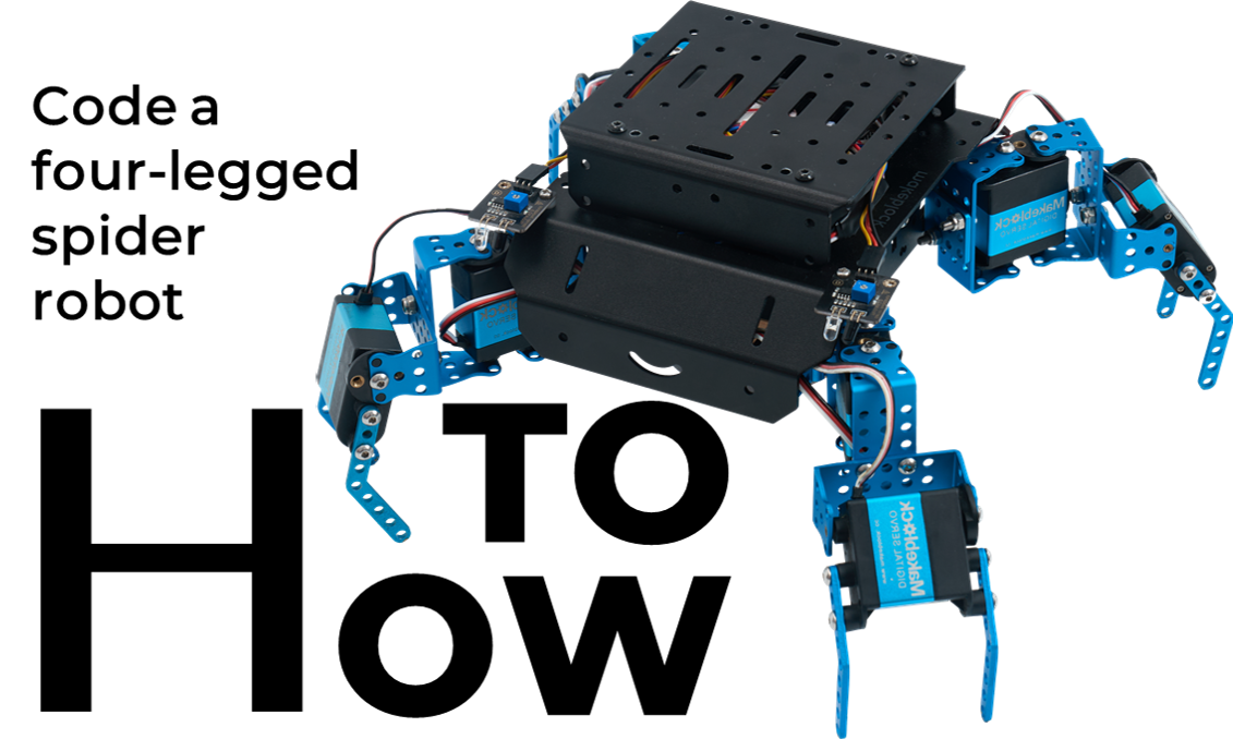 # How to Code a Spider Robot (four-legged)