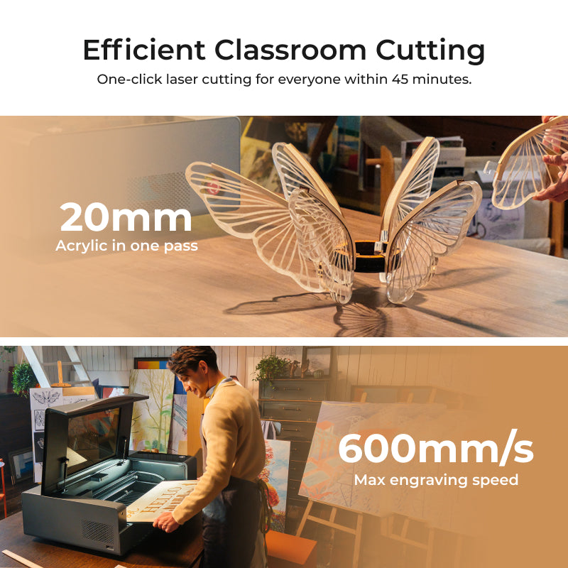 xTool P2S 55W Desktop CO2 Laser Cutter for Schools