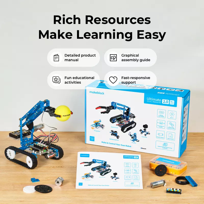 mBot Coding Robot Kit, Robot Toys for Kids, DIY Metal Robotics Kit wit
