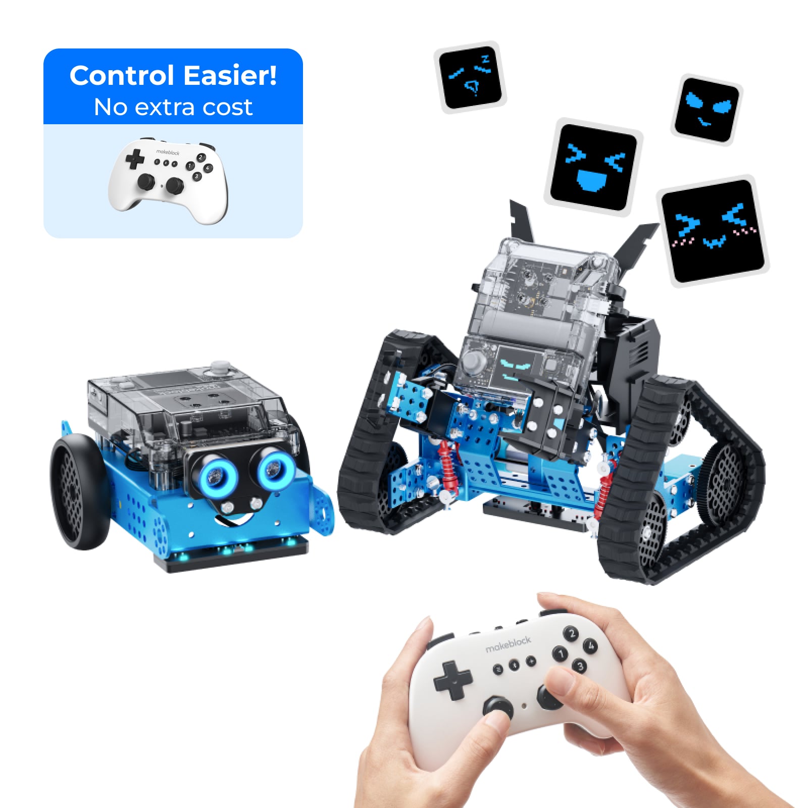 Makeblock mBot2 Rover Robotics Kit: Kid's Interactive Emo Robot for Coding Learning and Outdoor Play