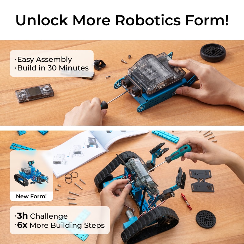 Makeblock mBot2 Rover Robotics Kit: Kid's Interactive Emo Robot for Coding Learning and Outdoor Play